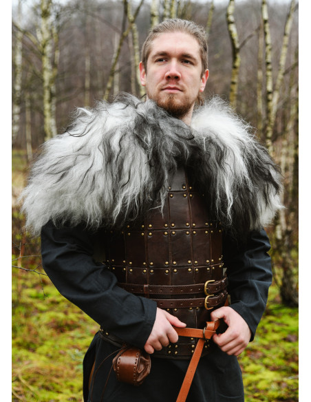 Couvre-épaules pour guerriers en peau...