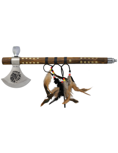 Hache indienne décorative avec plumes