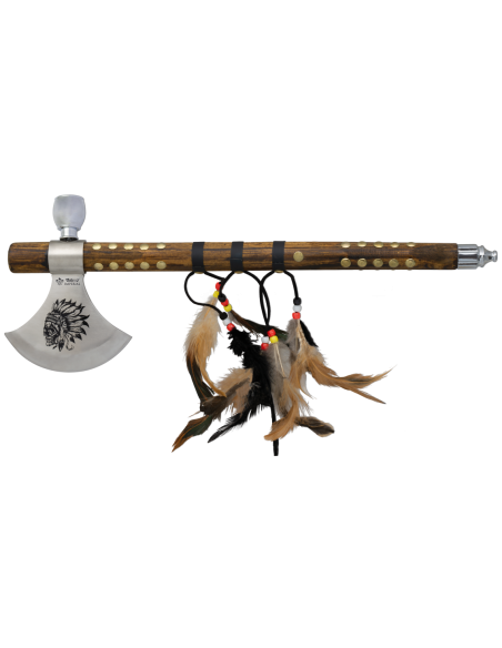 Hache indienne décorative avec plumes