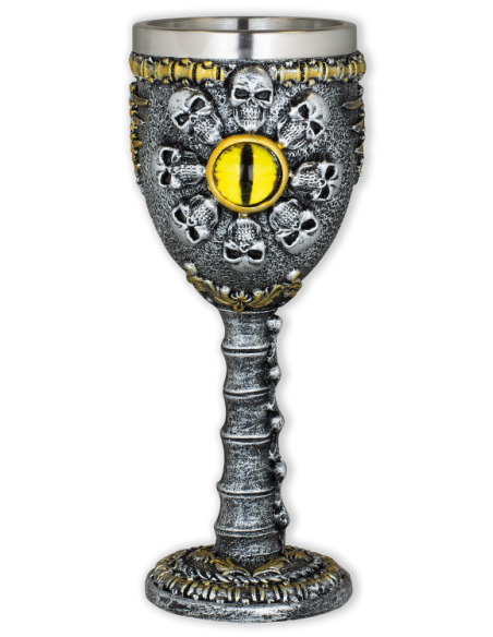 Coupe ornementale avec crânes de mort...