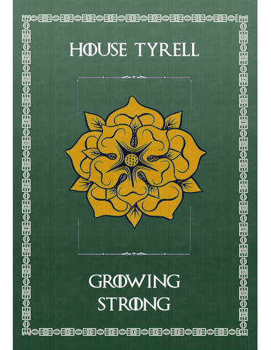 Bannière Game of Thrones Maison Tyrell (70x100 cms.)
 Matériel-Polyester