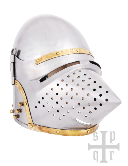 Bassin à bec médiéval à visière...
