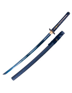 Katana pratiques de base en acier damas bleu