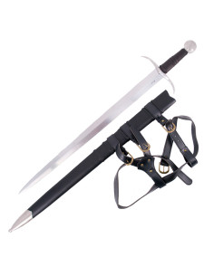 Épée médiévale à une main avec fourreau et ceinture (Cat. C)