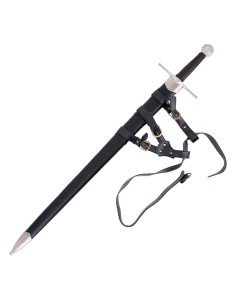 Épée à main et demi médiévale avec fourreau et ceinture... 2