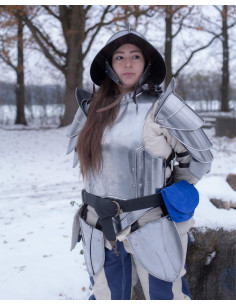 Cuirasse médiévale en acier poli modèle Katharina