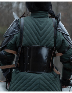 Cuirasse médiévale en acier noirci modèle Katharina 2
