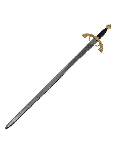 Grande épée de capitaine, dorée