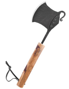 Hache de cuisine forgée, hachoir avec manche en bois