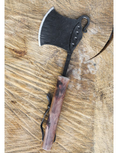 Hache de cuisine forgée, hachoir avec manche en bois 2