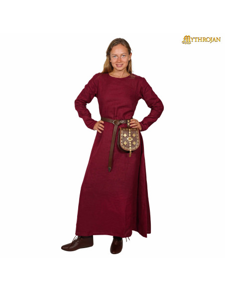 Robe Viking en lin pour femme modèle...