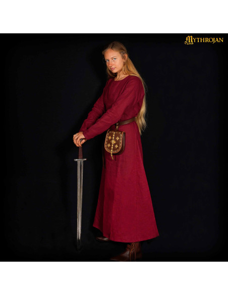 Robe Viking en lin pour femme modèle...