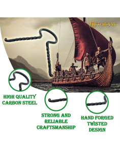 Support en corne tressée en fer forgé viking 2