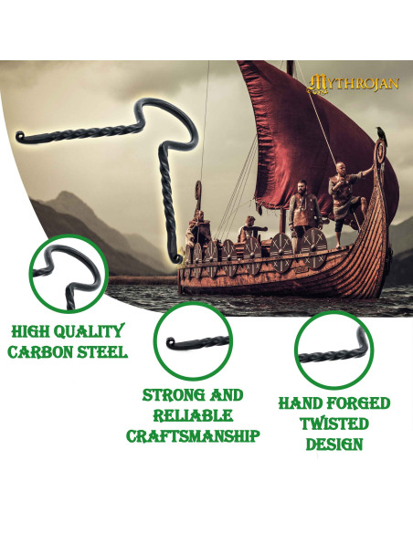 Support en corne tressée en fer forgé...