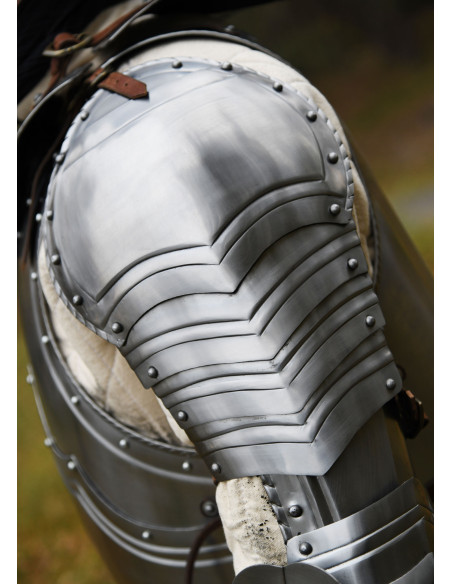 Paire d'épaulettes gothiques, acier...