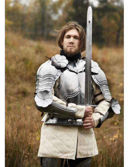 Paire d'épaulettes gothiques, acier...