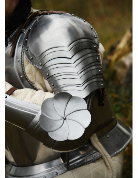 Paire d'épaulettes gothiques, acier...