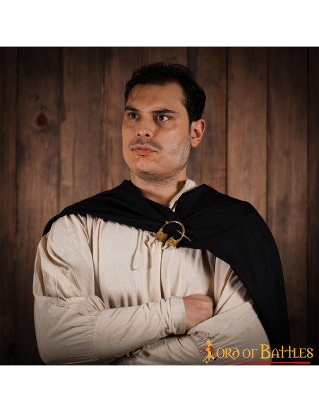 Fibule Viking en laiton, motif loup...