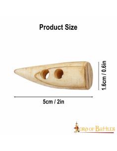 Pack de 5 fermetures en corne authentiques pour sacs 2