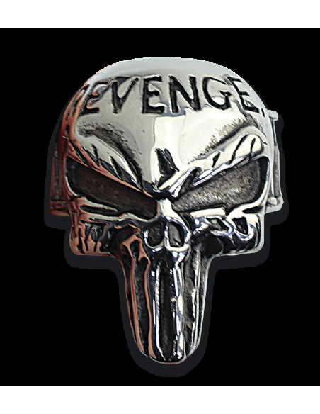 Bague en acier Crâne de Vengeance