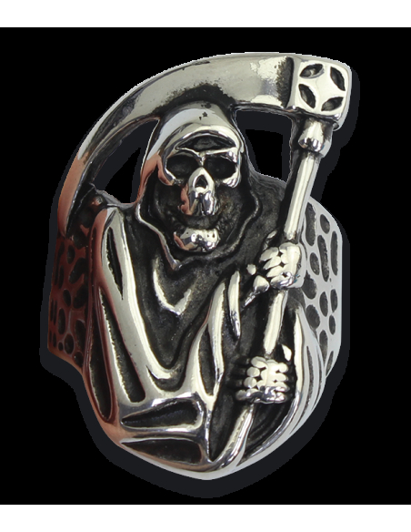 Bague en acier Scythe Death