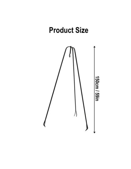 Feu de camp médiéval tripode en fer...