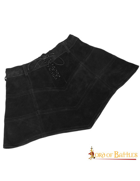 Jupe en cuir suédé gothique avec des...