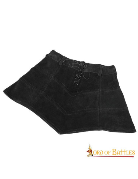 Jupe en cuir suédé gothique avec des...