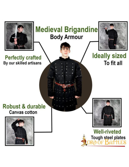 Brigandine noire avec plaques...