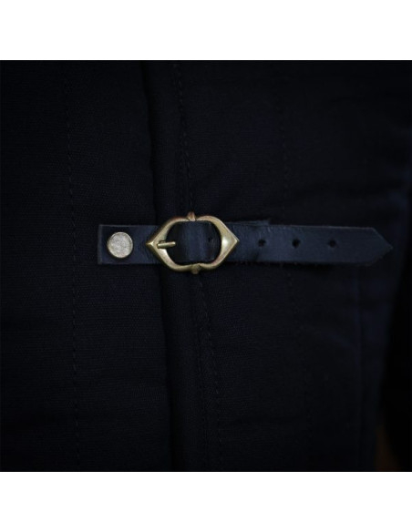 Gambison médiéval rembourré type 1, noir