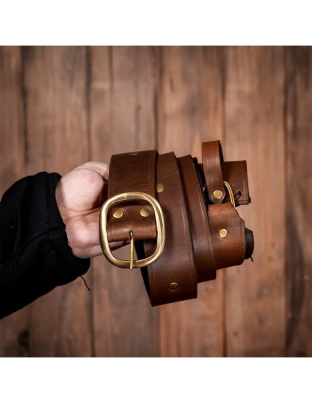 Ceinture en cuir marron de style...