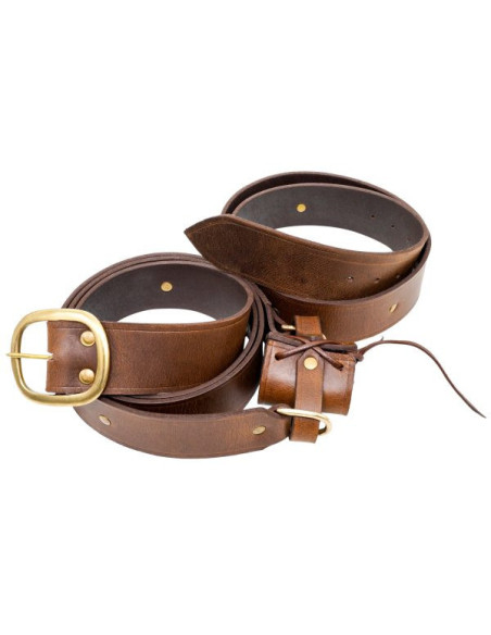 Ceinture en cuir marron de style...