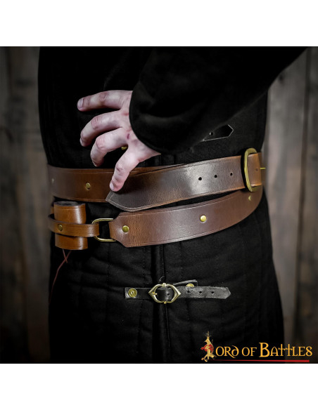 Ceinture en cuir marron de style...