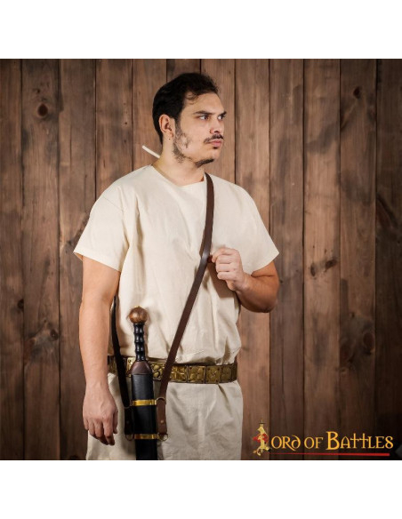 Ceinture en cuir marron pour...