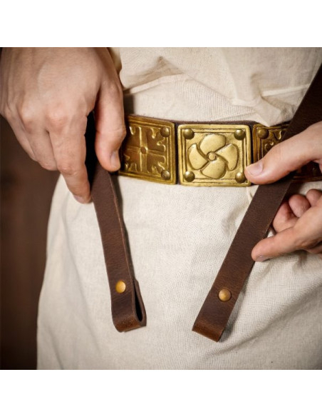 Ceinture en cuir marron pour...
