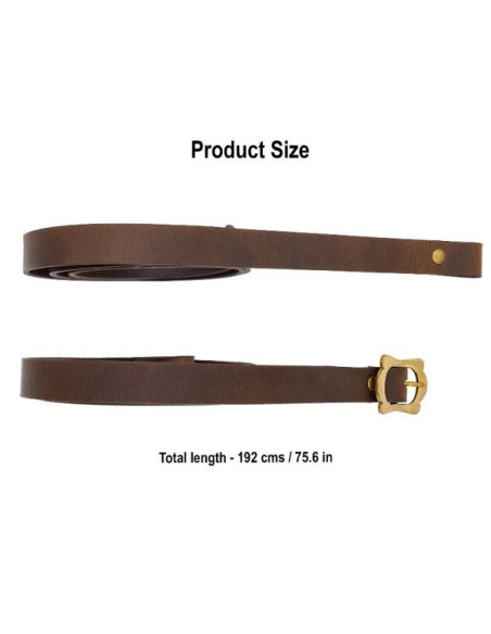 Ceinture en cuir marron pour...