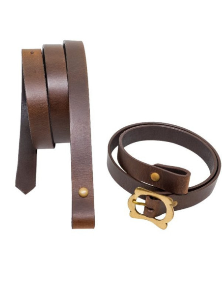 Ceinture en cuir marron pour...