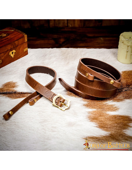 Ceinture en cuir marron pour...