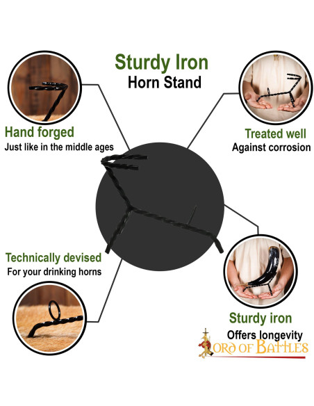 Support en fer forgé pour cornes vikings