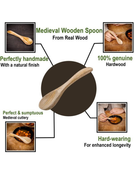 Cuillère médiévale en bois...