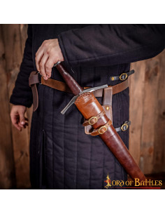 Petit baudrier médiéval pour épée ou hache, main droite 2
