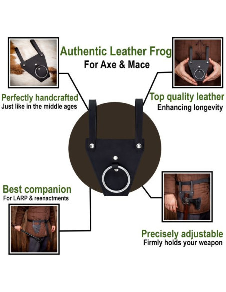 Baudrier anneau noir pour haches ou...