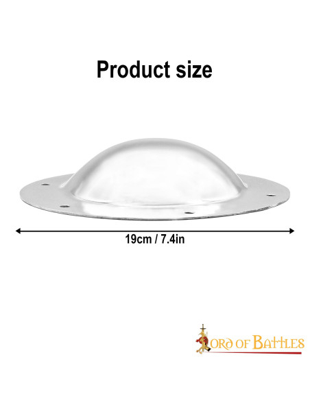 Umbo médiéval en acier fait à la main...