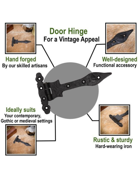 Charnière de porte vintage en fer...
