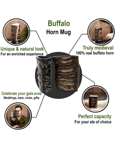 Ensemble de 2 verres à shot en corne...