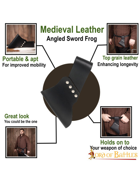 Baudrier en cuir pour épées et haches