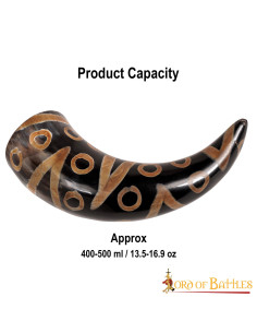 Corne Viking décorée prête à boire (400-500 ml.) 2