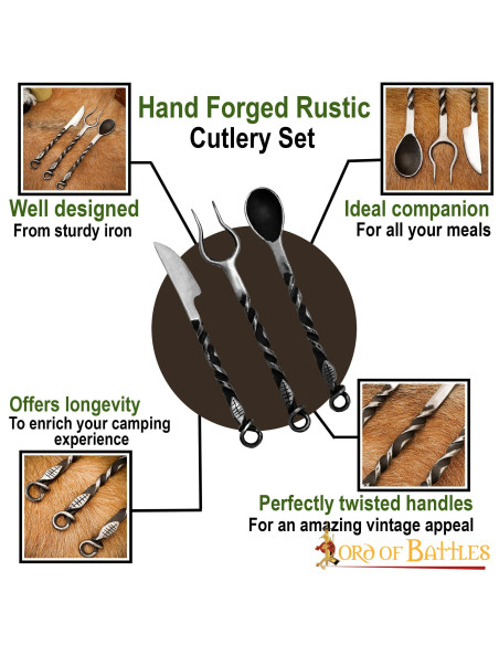 Ensemble de couverts médiévaux,...