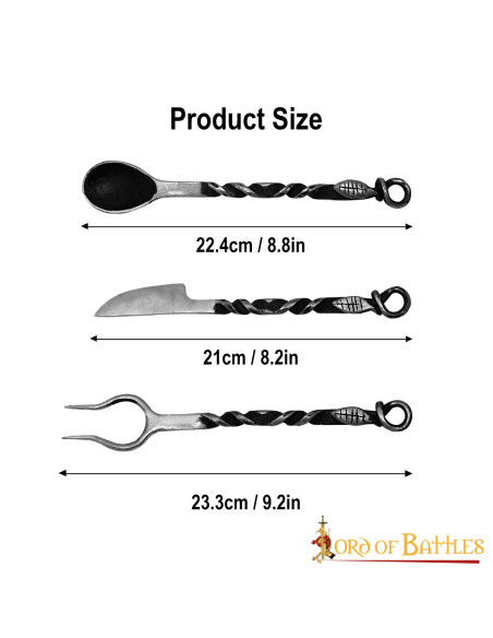 Ensemble de couverts médiévaux,...