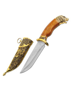 Poignard avec fourreau décoré chien